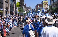 Saint-Jean-Baptiste parade, Montreal, June. Wikipedia